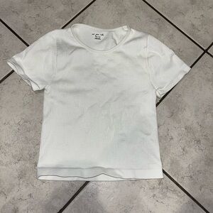 NWOT XS/S Out From Under White Ribbed T-shirt